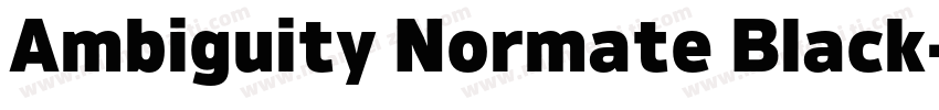 Ambiguity Normate Black字体转换